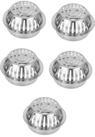 DIYEAH 5 Pièces Filtre Gouttière Inox Protection Drain de Toit Blocage Installation Facile Compatible Tuyaux de Descente Filtre Sédiments Prédécoupé Robuste