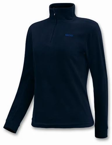 Brugi Donna Maglia in Micropile, Collo Alto con Mezza Zip, Regular Fit, Poliestere, Anti-Pilling, Ski