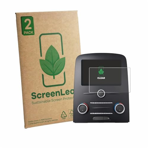 ScreenLeaf 2 Stück Schutzfolie für Renault Scenic IV Intens Energy TCe 7 [nachhaltiger Displayschutz, Folie, transparent, kratzfest]