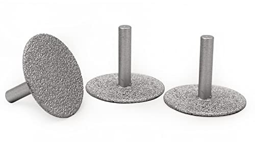 SHDIATOOL Vacuum brazed Diamond Discs 3pcs Dia 50mm with 8mm Shank for Cutting Grinding and Engraving Mini Diamond Saw Blade