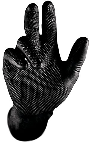 Nitrilhandschuhe Nitril Handschuhe 0422 Grip schwarz Gr. 9-10 (XL)