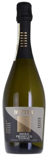 Botter Prosecco Asolo Docg Superiore Fresco e Fruttato Ottimo per Aperitivi e Pesce, Made In Italy (Veneto), Bottiglia 750 Ml, Alcol 11%