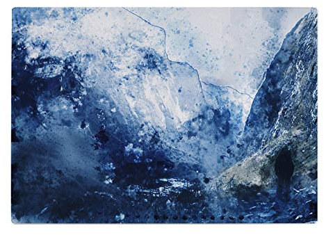 Blue Navy White Black Cool Kitchen Worktop Protector Saver Glass Chopping Board
