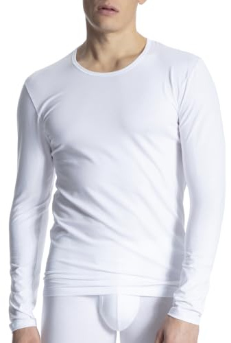 CALIDA Cotton Code Langarmshirt Herren | mit Rundhalsausschnitt