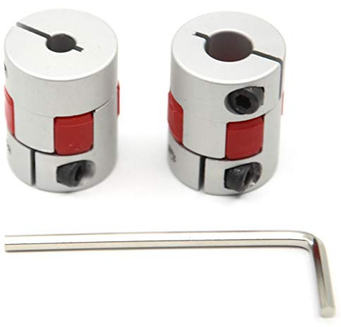 Befenybay 2PCS 5 mm bis 8 mm Aluminiumpflaume Flexible Wellenkupplung D20 L25 Steckverbinder Flexible Kupplung für 3D-Drucker CNC-Maschine und Servostufenmotor (5x8 mm)