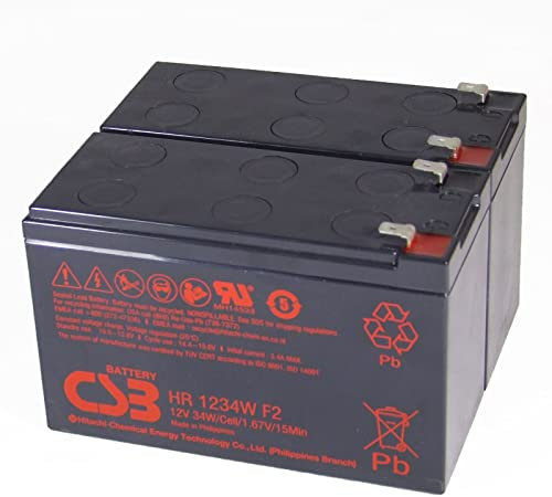 CSB Batterie au plomb compatible avec APC Back UPS RS BR1500i (RBC 33) 12 V 9 Ah 12 V