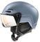 uvex hlmt 700 Visor - sicherer Skihelm für Damen und Herren - individuelle Größenanpassung - mit Visier - Strato matt - 52-55 cm