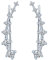 Unendlich U Damen Fashion 925 Sterling Silber Bling Ohrklemmen 7 Kristalle Hypoallergen Cubic Zirkonia Round lang Ear Sweep Cuff Hook Ohrringe