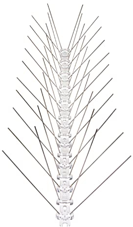 Taubenabwehr Vogelabwehr 5 Meter 4 - reihig EDELSTAHL A2 Taubenspikes UV-Beständig & rostfrei für Balkon Dach Fenster oder Sichtschutz Spikes gegen Tauben oder Katzen Abwehr Vogelschutz Vogelschreck