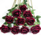 DuHouse 10 Stück künstliche Rosen Seidenblumen Fake Rose 54cm einzelnen Langen Stiel künstlich Blumen Bouquet für Brautstrauß Arrangement Hochzeit Tafelaufsatz Party Haus Küche Dekor(Burgunderfarben)