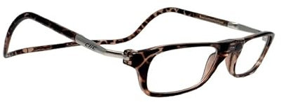 CliC Eyewear - Lesebrille für Damen und Herren XXL - Lesebrille mit Magnet - Aus Polyamid TR90 - Flexible Einstärkenbrille - Tortoise 3.0