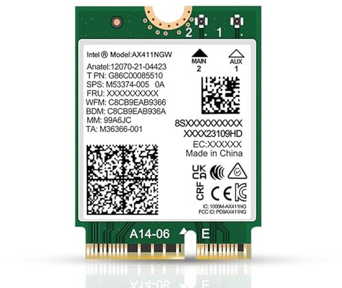 AX411 Double Connect WiFi 6E CNVio2 Tri Band 2.4 | 5 | e 6GHz DCT (confezione singola)