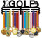 SUPERDANT Golf Medaillen Aufhänger Medaillen Aufhänger Golfen Schwarz Robuste Medaillenständer Aus Stahl Über 60 Medaillen Ausstellungsregal Wandmontierte Medaillen Aufhänger Für Bänder Lanyards