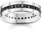 THOMAS SABO Anello da donna con pietre nere pavé argento Sterling 925 annerito TR2361-643-11, 60 cm, Zirconia cubica