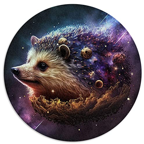 1000-teiliges Puzzle für Erwachsene Buntes Igel-Rundpuzzle, für Erwachsene und Kinder, Papppuzzles, tolles Geschenk für Erwachsene (Größe 67,5 x 67,5 cm)