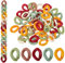 SUPERFINDINGS 200pcs 6 Colors Twisted Acrylic Linking Rings Chain Quick Linking Opaque Connectors Open Link Ring Plastic Curb Chian for Necklace Bracelet Phone Decoration DIY Jewelry Making