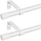 gardinenstange weiß 68 to 127 cm 2 Stück, wandmontage weiss matt gardinenstangen set, Metall 16mm durchmesser gardinenstange 1.2m lang, gardinenstange für outdoor wetterfest