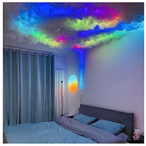 Giant 3D Cloud Light, Thunder Cloud Lamp, Fluffy Cloud Lights for Wall Ceiling, Color Adjustable with Remote Control, Bar Decoration Led Light Strip for Gaming Room 5m