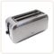 LITTLE BALANCE 8697 Dual Inox, Grille pain Toaster, 2 fentes longues pour 4 tranches de pain, Tiroir Ramasse-miettes, 1450 W, Tout Inox