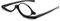 JM Schminkbrille mit Klappbaren Glaesern, Lesebrille zum Schminken für Damen Schwarz+2.5