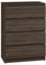 roe furniture Kommode mit 4 Schubladen - Modern Schubladenschrank - Komodenschrank - Schubladenkommode 70 cm Breit - Wenge
