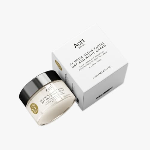24 Hour Ultra Facial Day and Night Cream - Act1 - Entdecken Sie den 24-Stunden-Pflegekick für IHRE Haut - schnelle, langanhaltende Ergebnisse, lässt die Haut straffer und jünger aussehen - 55+ Formal
