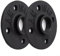 Flangia da pavimento verniciata nera da 3/4, confezione da 2, 4 fori, flangia per tubi in ferro con foro filettato per progetti fai da te/mobili/decorazione scaffalature
