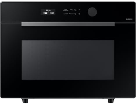 SAMSUNG 1.2 cu. ft. Countertop Convection Microwave with Air Fry, Black Glass, MC12DB8700CKAA
