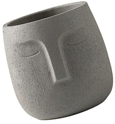 OFFSCH 1stk Blumentopf Aus Keramik Terrakotta Dekorativer Blumentopf Vase Aus Beton Gesicht Saftige Töpfe Kopfpflanzer Für Zimmerpflanzen Topf Für Pflanzen Im Innenbereich Körpervase