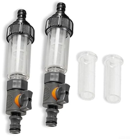 Filtro dell'acqua di ricambio, con design trasparente regolabile per acqua e flusso, per camper, idropulitrici da giardino