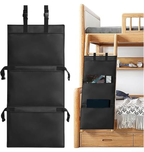 Copertura per scaletta per letto a castello, dispositivo anti-arrampicata per letto a castello, scale per letto a castello, scaletta pieghevole, per letto a castello, scala per camper (nero)