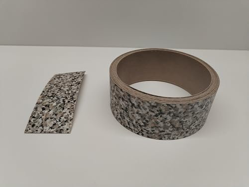 Rotolo Bordo in Melaminico con Adesivo Termofusibile per top da cucina, per Mobili, Mensole e Pannelli in truciolare o mdf - diversi colori. 45mm X 3,05 ml (GRANITO 934 TF, 45mm x 3,05 ml)