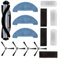 HEIBTENY Lot de 11 accessoires de rechange pour aspirateur Venga pour VG rvc 3000 et VG rvc 3000 BS - 3 filtres + 4 brosses latérales + 3 chiffons + 1 brosse principale
