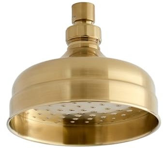 Milano Elizabeth Traditional 150mm Round Rainfall Shower Head - Brushed Brass