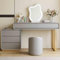Schminktisch Mit Spiegel Und Beleuchtung, Stuhl, Schublade Aus Weichem Samt, Leise Gleitschiene, Links Und Rechts Austauschbar, Ausziehbarer Lagerschrank, Fürs Schlafzimmer Ernqi(Light gray,C_39.4IN)
