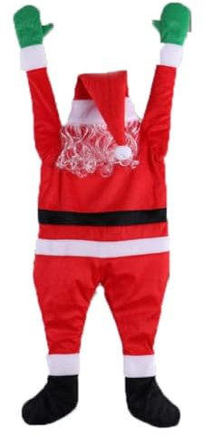 Aublinto Kletternder hängender Weihnachtsmann Kletternder Hängender Weihnachtsmann für Weihnachtsbaum Christmas Hanging Santa Claus Dach Kamin Baum Veranda Tür Hof Holiday Ornament S