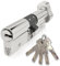 IRONWORX® Spectre Nickel 35mm (Turn) / 50mm (Key) (85mm) Maximum-Security Police Approved TS007 BSI 3 Star Euro Cylinder Door Lock with Escape Thumb Turn Function, Includes 5X Keys