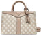 GUESS Dorys Luxury Satchel Sand Logo