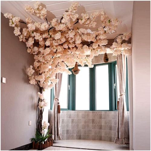 Albero di Ciliegio Artificiale con Fiori di Ciliegio, Decorazione con Fiori di Ciliegio, per Interni ed Esterni, Feste, Ristoranti, Centri Commerciali, Decorazioni