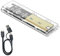 Qerwsdty M.2 NVMe SSD Carcasa USB 3.2 Gen 2 10 Gbps Transparente Externa Carcasa para PC Portátil