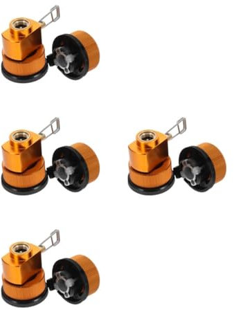 SUPVOX 4 Set Adattatore per valvola di gonfiaggio Adattatore valvola di conversione Adattatore per bombola del Gas connettore del Gas Adattatore per Tappo di Bottiglia Rame