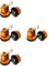SUPVOX 4 Set Adattatore per valvola di gonfiaggio Adattatore valvola di conversione Adattatore per bombola del Gas connettore del Gas Adattatore per Tappo di Bottiglia Rame