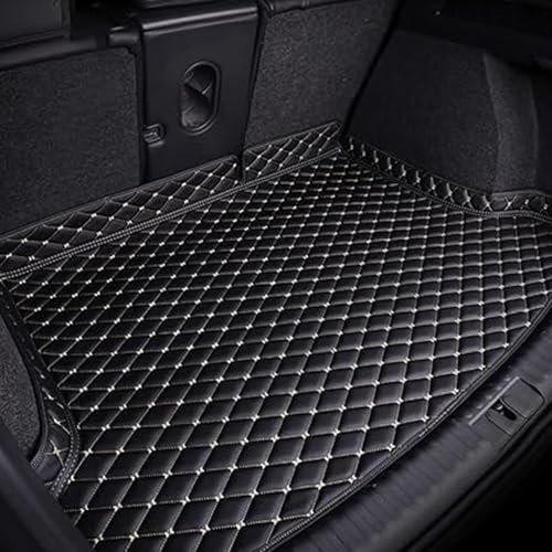 BBASDF Coche Cuero Alfombrillas Maletero para Fiat 500 C 2015-, Antideslizante Protectora Estera, Impermeable Bandeja Forro, Personalizadas Alfombra Accesorios,Black