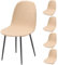 Eyccier Couverture de Chaise de coquilles 4 pcs Moyenne Minimaliste Stretch Tissu Fabric Couvre-Fauteuil pour Les sièges à Manger Accurements à Haute densité résistants la Machine résistante, Blanc.