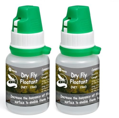 DINGSEN Dry Fly Floatant, Fliegenfischen Zubehör, Fliegenfischen Köder für Trockenfliegen, stellt nasse Fliegen Wieder her, halten Sie Ihre Angelfliegen auf der Oberfläche mit erhöhtem Auftrieb