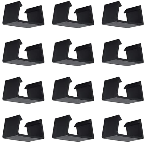 LWLWA Terrassenmöbel Clips, 6,7 cm Rattan Möbel Clips, 12 Stück | Schwarze Gartenmöbel Verbinder, Kunststoff Korbsofa Befestigung, für Terrassensofa, Rattanstühle