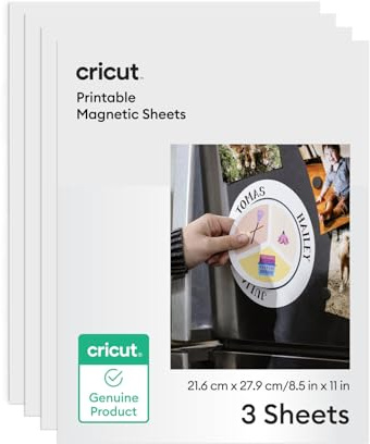 Cricut Bedruckbare Magnetfolie / A4 (3 Blatt) / Magnetfolien bedruckbar [kompatibel mit Explore3/Maker3]