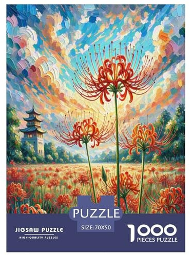Rote Spiderlilie Puzzle 1000 Teile Schwer Puzzle Spielzeug Lernspiel Impossible Herausforderung Spielzeug Für Erwachsene Und Kinder Ab 12 Jahren 70x50cm/1000pcs