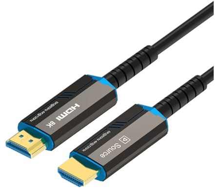 XPBTBSUS 8K HDMI 2.1 Cable Fiber Optic Hdmi 120Hz 48Gbps HDR HDCP For HD TV Box Projector Ps3/4 Ultra High Speed Computer(8K 2.1 HDMI Cable,30M)