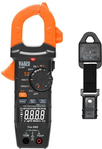 Klein Tools 80197 AC/DC Clamp Meter Kit with Magnetic Hanger, Auto-Ranging TRMS, 400 Amp, NCVT Voltage Tester, Professional Testing Kit